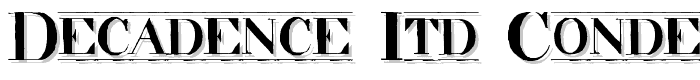 decadence itd condensed marquee font